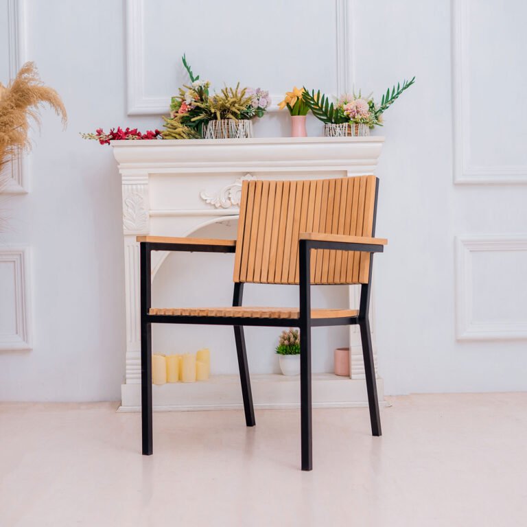 Teak & Metal Chair