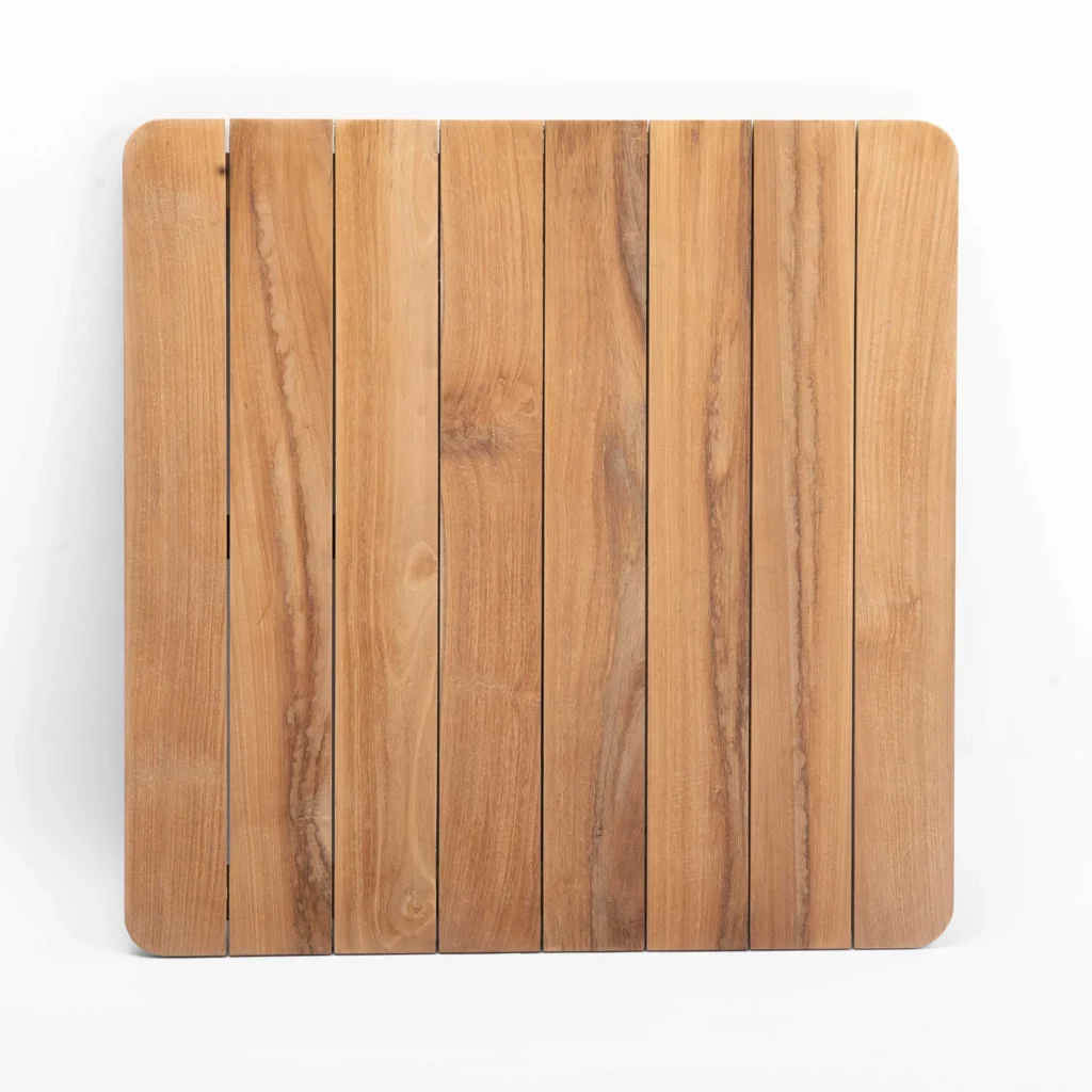 Solid teak wood grain golden brown — premium teak furniture Malaysia