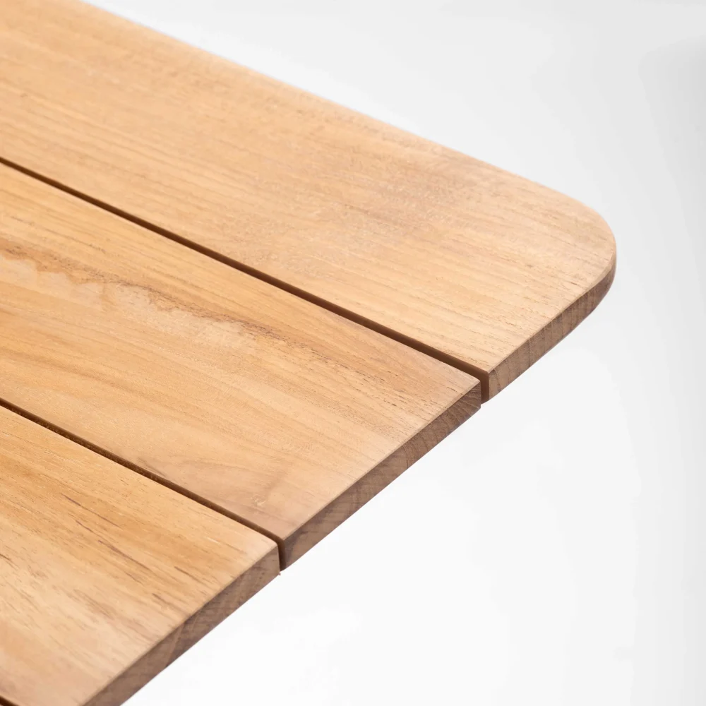 Teak & Metal Dining Table - Image 4