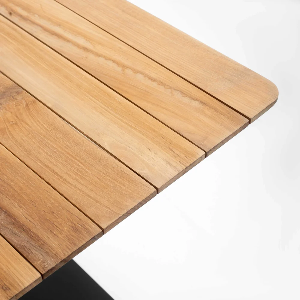 Teak & Metal Dining Table - Image 7