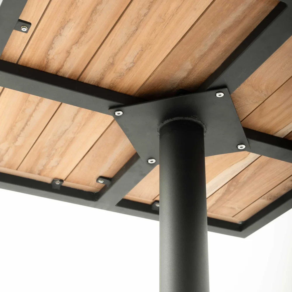 Teak & Metal Dining Table - Image 8