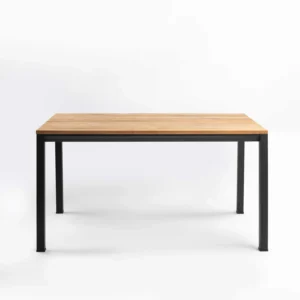 outdoor teak dining table in teak and aluminium