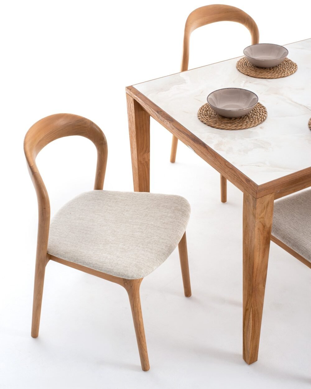 Solid Teak Wood Dining Table 160 cm - Image 4