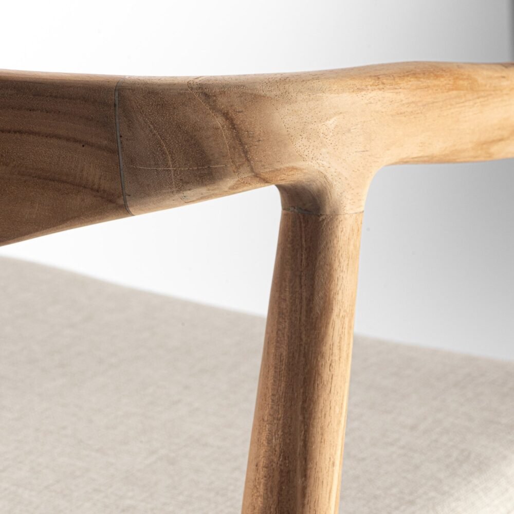 Solid Wood & Rope Dining Chair - Image 7