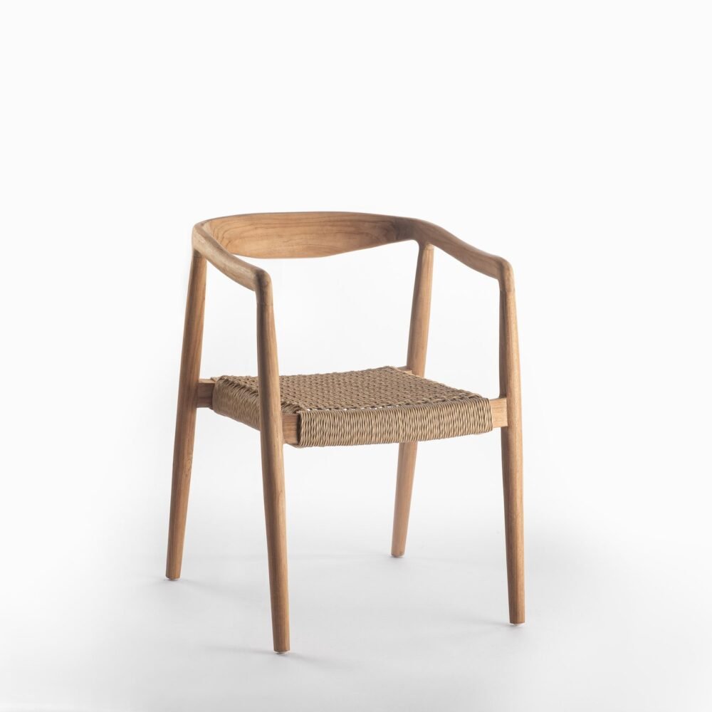 Solid Wood & Rope Dining Chair - Image 5