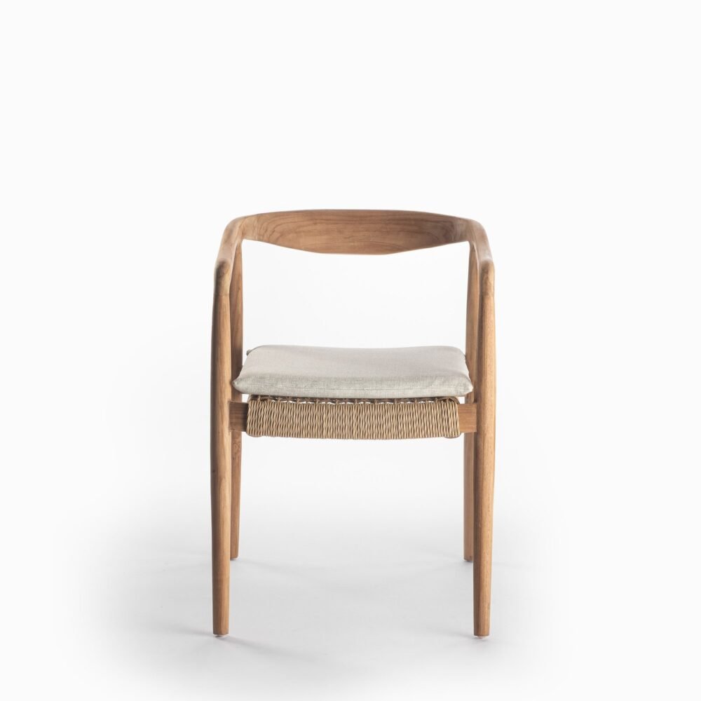 Solid Wood & Rope Dining Chair - Image 6