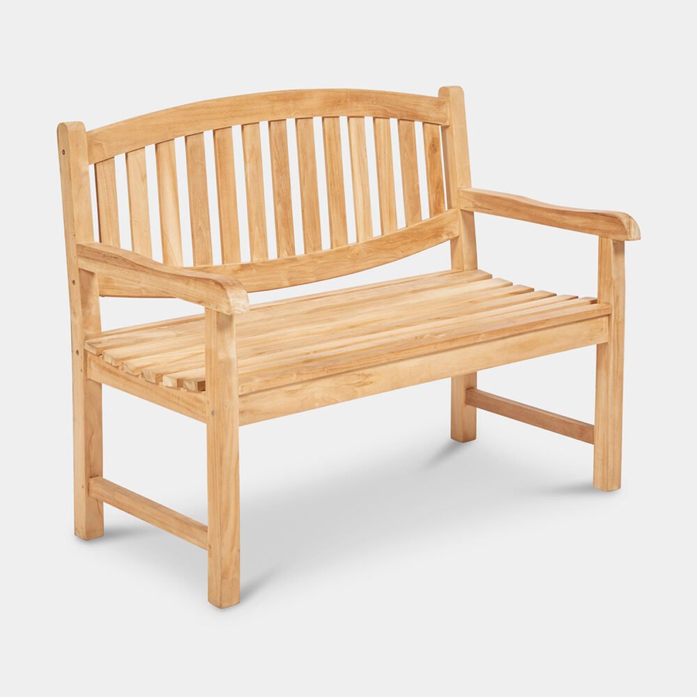 Outdoor Teak Solid Wood Garden Bench 120cm