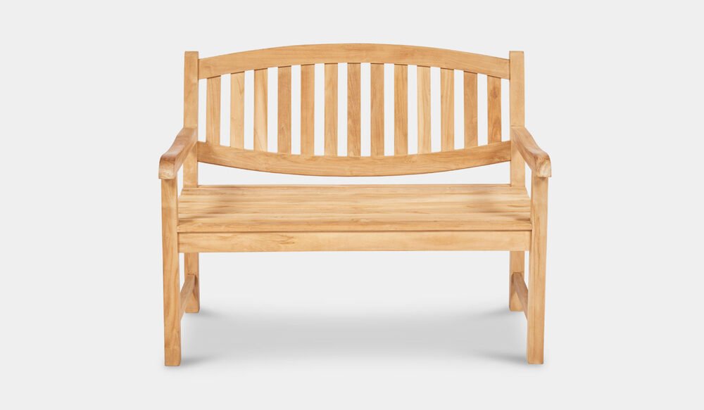 Outdoor Teak Solid Wood Garden Bench 120cm - Image 2