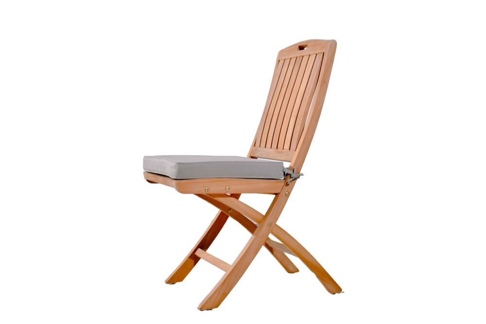 Outdoor solid teak wood folding chair - Image 4