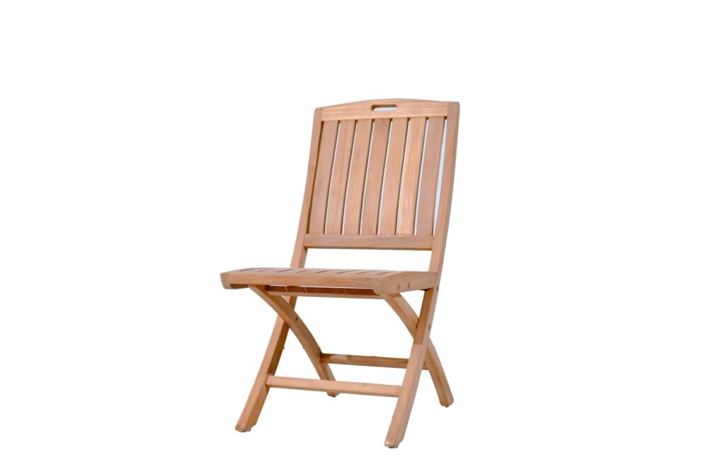 Outdoor solid teak wood folding chair