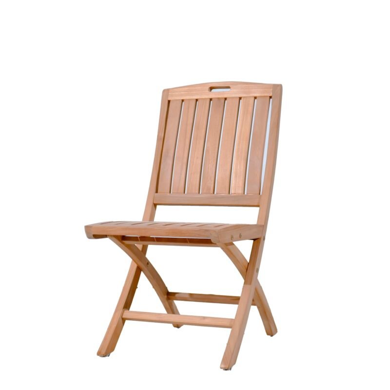 Outdoor solid teak wood folding chair