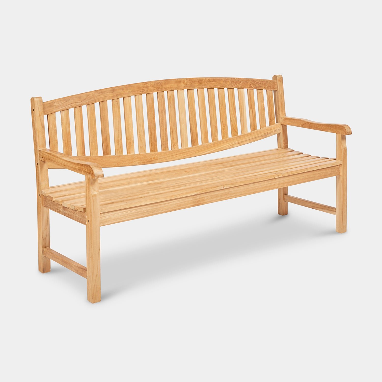 Solid Teak Outdoor Bench 180cm, Seats 3-4 - Image 4