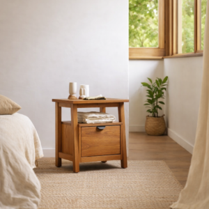 Solid Wood Bedside Table in Teak