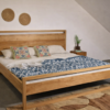 solid wood king size bed frame in teak
