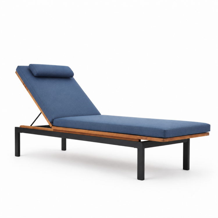 teak outdoor aluminium sun lounger
