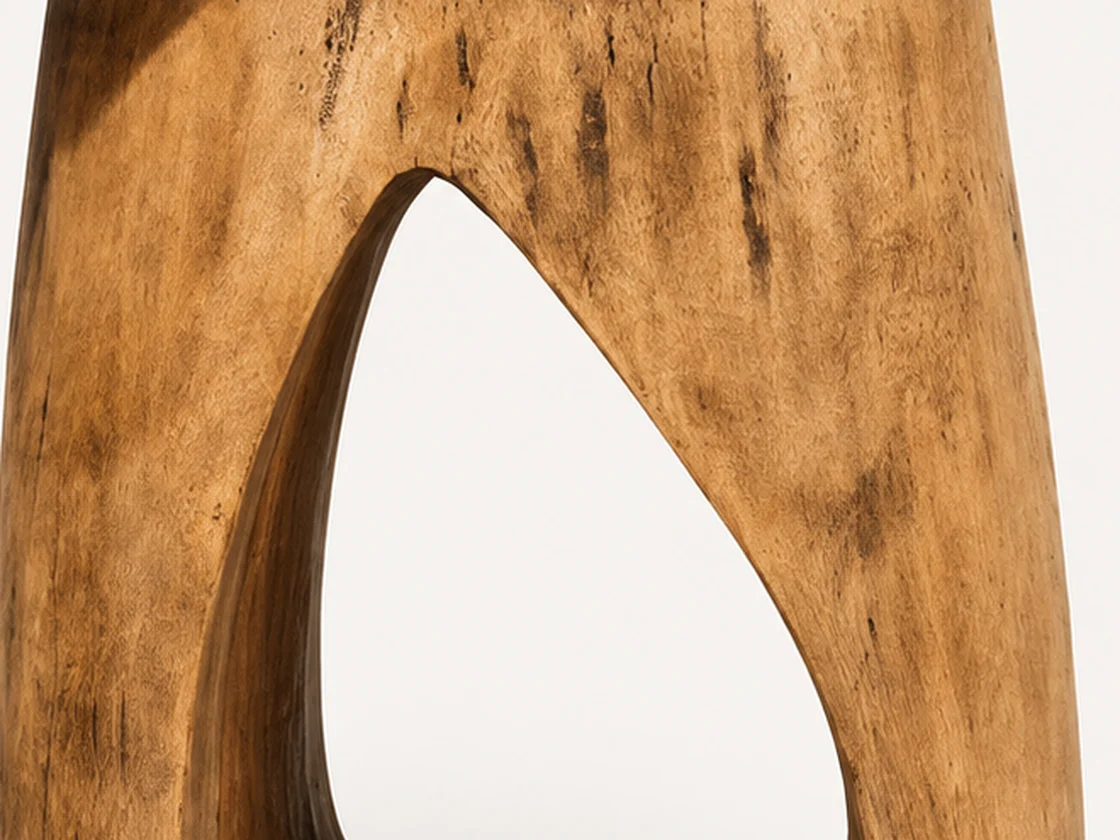 Close-up of solid teak wood grain
